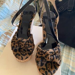 **SOLD** Jimmy Choo Leopard Print Wedge
